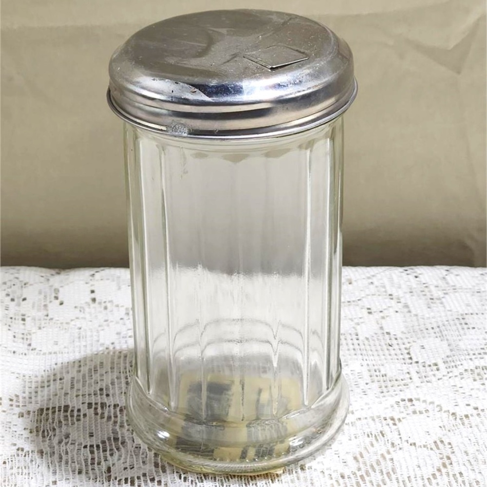 Vintage Style Glass Sugar Jar